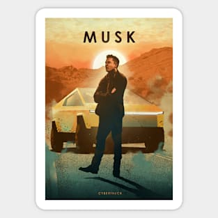 Elon Musk- Tesla Cybertruck - Car Legends Sticker